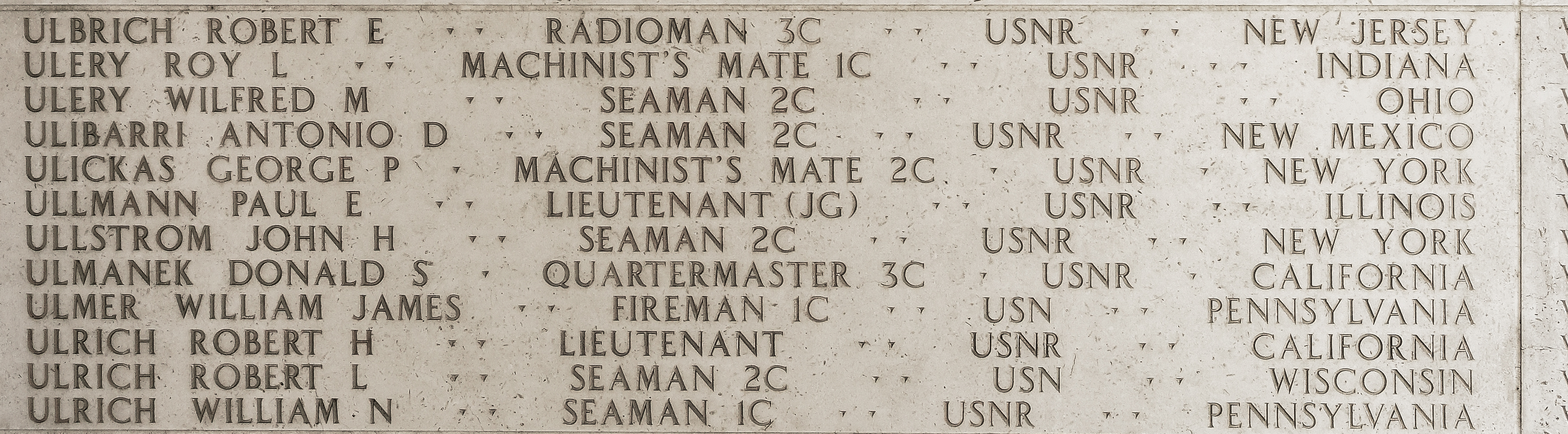 John H. Ullstrom, Seaman Second Class